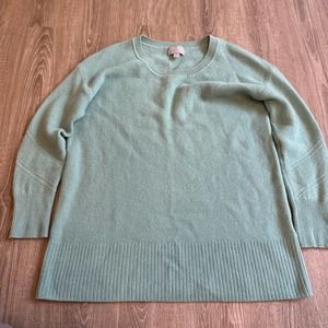 PURE Collection 100%‎ Cashmere Green Women's Pullover Sweater Sz 8/10